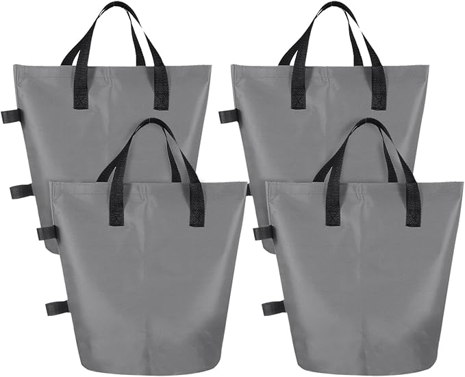 PATIKIL Canopy Weight Sand Bags, 4 Pack 110 Lbs Total Extra Large Weights Bags Waterproof Tent Leg Weights Sandbags for Outdoor Canopy Tent Sun Shelter Patio Ladder Gray (14x9")