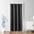 ChrisDowa Blackout Door Curtains for Doorway Privacy, Grommet Closet Curtains for Bedroom Closet Door, Thermal Insulated Temporary Doorway Cover Room Divider Drapes (1 Panel, Dark Grey, 34 x 80 Inch)