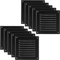 Vent Systems 5 x 5 Inch (Inner) - Pack of 10 - Black Metal Soffit Vent Cover - Durable Square Air Vent Grille with Mesh Screen - Weather Resistant Ventilation Grill - Wall & Ceiling Indoor & Outdoor