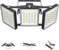 2025 Elite New Upgraded LED Flood Light Outdoor 150W 25500lm Stadium Flood Lights, 5000K Daylight White, IP66 Waterproof Adjustable 3-Head Floodlight for Street, Stadium, Parking Lot