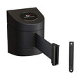 Crowd Control Warehouse - CCW Series WMB-220 Fixed Wall Mount Retractable Belt Barrier - 15 Foot, Black Belt with Black ABS Case, Crowd Control Barriers