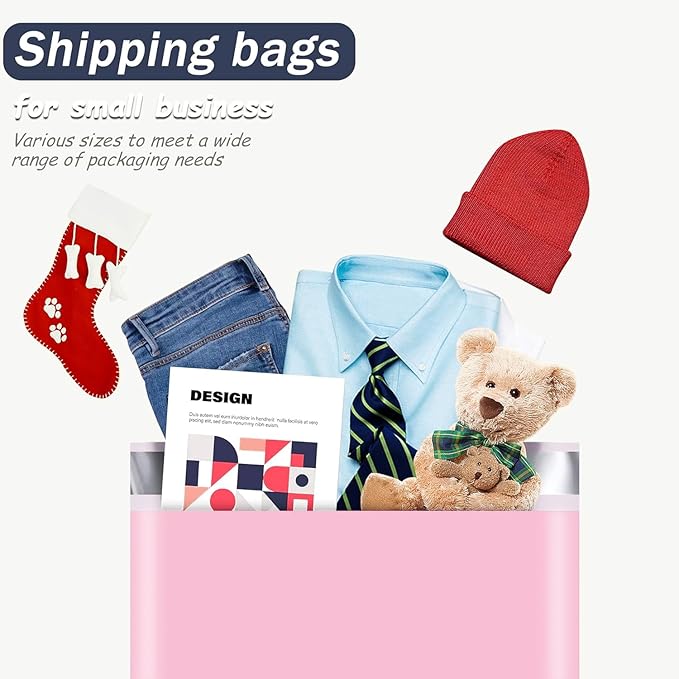 6x9" Poly Mailers 200PCS, 5-Layer Self-Seal Waterproof Shipping Bags for Clothes, Books, Mailing, E-commerce Packaging,Tear-Proof Shipping Envelopes Poly Bags for Business
