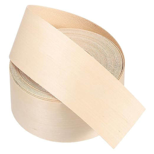 PATIKIL Maple Edge Banding, 3 Inch x 49.2 ft Wood Veneer Tape Pre-glued Flexible Plywood Edge Banding with Hot Melt Adhesive for Furniture Restoration