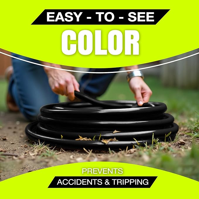 3ft Outdoor/Indoor Extension Cord 12/3 Gauge Extra Heavy Duty 3 Prong SJTW, Waterproof, Flexible Cold-Resistant Long Power Cord,15A 125V 1875W, Black by LifeSupplyUSA