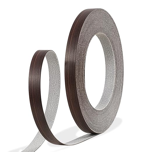 GSCIT Club Walnut Edge Banding, 3 inch x 100ft roll of Veneer Edge Banding -Pre-glued Flexible, Wood PVC Tape Banding for Cabinet Repair Furniture Restoration
