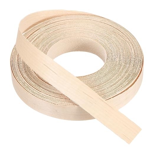 PATIKIL Maple Edge Banding, 1 Inch x 49.2 ft Wood Veneer Tape Pre-glued Flexible Plywood Edge Banding with Hot Melt Adhesive for Furniture Restoration