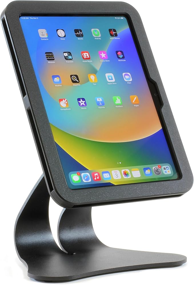 Thought Out EnCloz Steel Stand Anti-Theft Security Enclosure - Black - Made in USA - Compatible with Apple iPad (A16), 10.9 (10g)