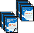 Magnetic Sign Holder 8.5 x 11-10 Pcs Double Sided Magnetic Frames for Refrigerator Reusable Adhesive Frames for Walls Window Door Sign Holder PVC Magnetic Picture Frame Document Holder