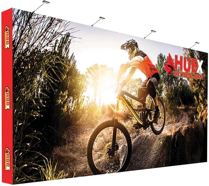 Custom Fabric Pop Up Straight Display, Trade Show Display Backdrop Booth, Hook and Loop Step and Repeat Backdrop for Trade Show Backdrops (Graphic Only, 20ftx10ft)