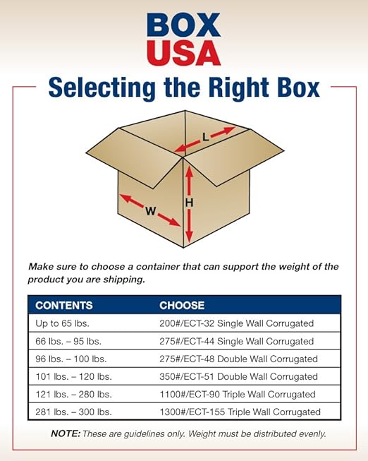 BOX USA Shipping Boxes 4"L x 4"W x 12"H, 25-Pack Tall Corrugated Boxes for Shipping, Packaging, Moving, Storage Box for Home or Business, Strong Wholesale Bulk Boxes
