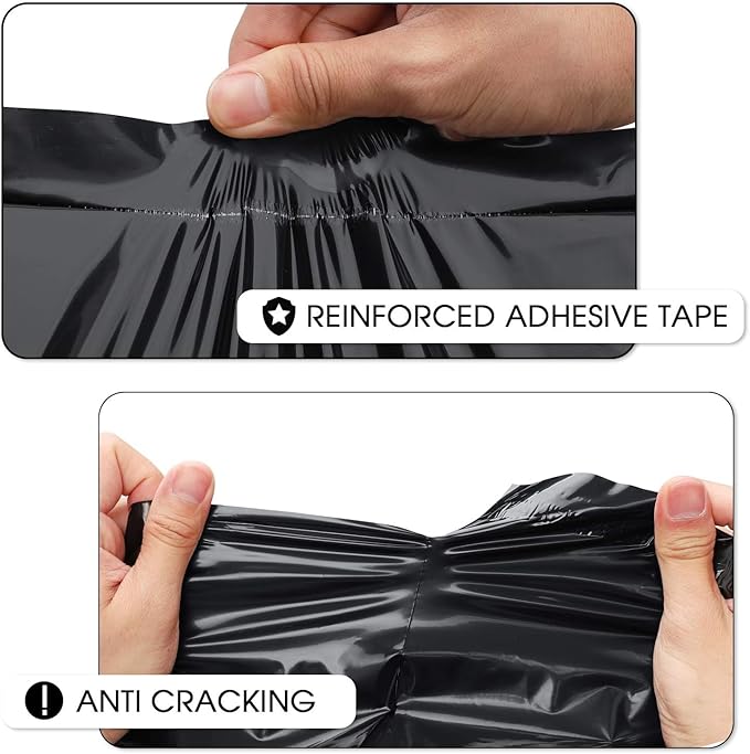 Metronic Poly Mailers 14.5x19 400 Pack Large Shipping Bags for Clothing Bulk,Self Adhesive Shipping Envelopes for Small Business,Waterproof Mailers Poly Bags for Shipping,Packaging Mailing Bags Black
