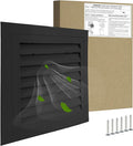 16"*16" Gable Vent,Aluminum Alloy Wall Vent Shed Vents,with Removable Strainer and 180 Degree Opening Angle.Ideal for Attic,Shed,Garage,Play House,Coop.[Inside Dimensions:13.3"w X 13.3"h]-Black 2 Pack