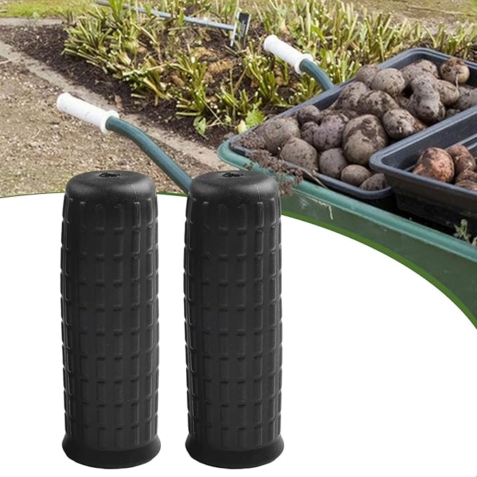 2Pcs Garden Wheelbarrow Handles Handle Grip Covers Weatherproof Anti Slip Handle Wraps for Trolley Carts Lawn Mowers Tractors