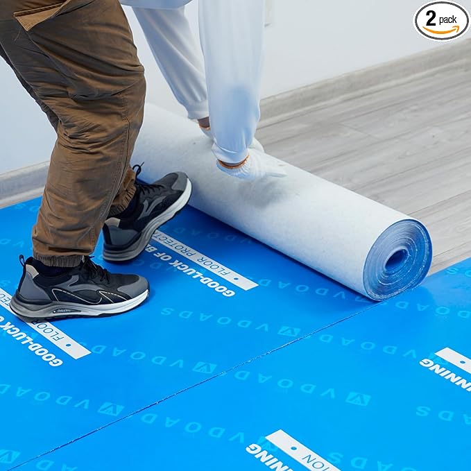 39" x 100'Heavy-Duty Temporary Floor Protection Roll Construction & Renovation for Tile Protectors for Hardwood Floors Tairs Carpet Paint Proof Painting Flooring Protection Film Covering Longtime