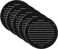 Vent Systems 6 Inch (Inner) - Pack of 5 - Black Metal Soffit Vent Cover - Durable Round Air Vent Grille with Mesh Screen - Weather Resistant Ventilation Grill - Wall & Ceiling, Indoor & Outdoor