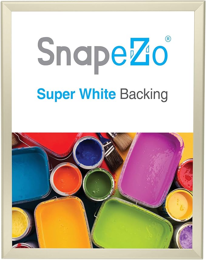SnapeZo Photo Frame 18x24, Off-White, 1.25 Inch Aluminum Profile, Front-Loading Snap Frame, Wall Mounting, Professional Series