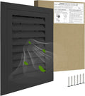 12"*18" Gable Vent,Aluminum Alloy Wall Vent Shed Vents,with Removable Strainer and 180 Degree Opening Angle.Ideal for Attic,Shed,Garage,Play House,Coop.[Inside Dimensions:9.5" w X 15" h]-Black 2 Pack