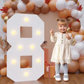 3FT Marquee Numbers, Large Light Up Numbers for 18th 80th Birthday Decorations Warm Light Marquee Numbers 3 Feet Tall for Anniversary Party Decor, Number 8