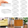 Bed Risers 1 inch, 2 inch, 3 inch, 4 inch Heavy Duty, Adjustable Furniture Riser for Table Desk Couch Sofa Chair Recliner Leg Frame Dorm, Stackable Bed Raisers Blocks (White 4 Pack, 1+1 inch)