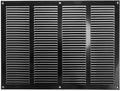 Repa Market Air Vent Cover 16x12 Inch (Outer Dimensions) Black Galvanized Steel Louvered Grill Cover with Mesh Screen/Wall or Ceiling Vent/HVAC Register for Indoor and Outdoor Ventilation
