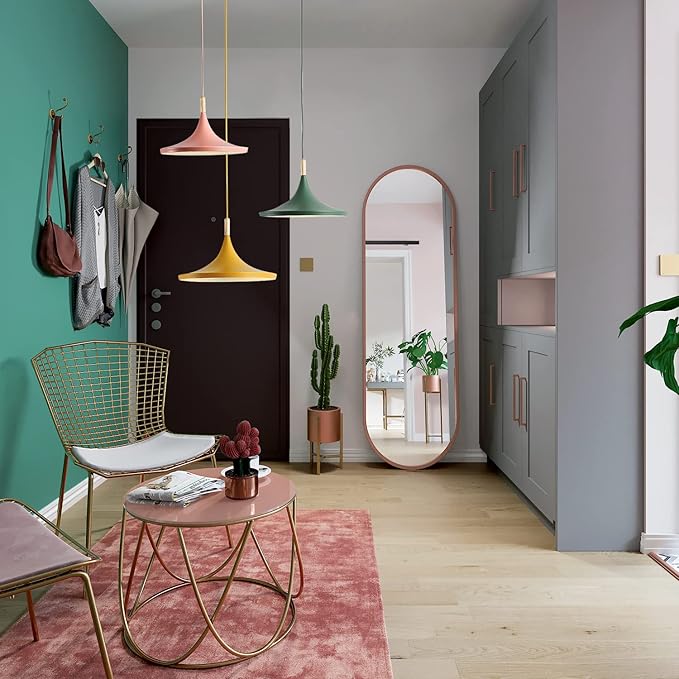 KCO Lighting Nordic Modern Macaron Pendant Light 3-Pack Farmhouse Barn Pendant Light Colorful Pendant Lighting Kitchen Island Lights Ceiling Hanging Over Island (Big)