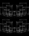 Jetec Hexagonal Jewelry Display Risers Hexagonal Market Display Risers Stands Acrylic Showcase Acrylic Stand for Jewelry Model Figures Decoration, 6 Sizes(Clear,24 Pieces)