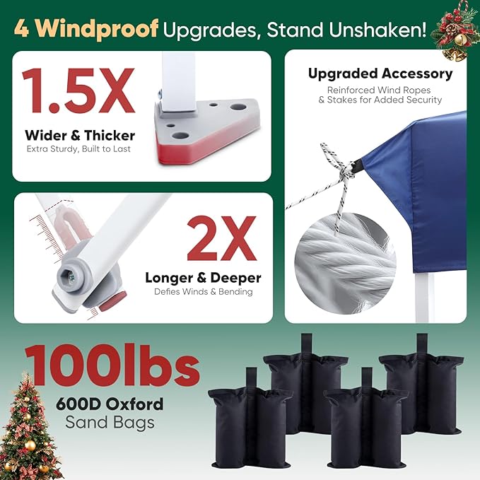 Sekey 10x10 Pop Up Canopy with One Push Setup-Easy Up Canopy with 99% UV Blocking - Instant Outdoor Sun Shade for Events, Parties, Camping- Commercial Gazebo with Weight Bags,Wind Proof&Waterproof