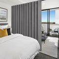 Hiasan Patio Sliding Door Room Divider Curtain Privacy Blackout Thermal Insulated Curtains with Back Tab & Rod Pocket for Bedroom Partition, Living Room Shared Office(100 x 96 Inches, Light Grey)