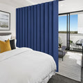 Hiasan Patio Sliding Door Room Divider Curtain Privacy Blackout Thermal Insulated Curtains with Back Tab & Rod Pocket for Bedroom Partition, Living Room Shared Office(100 x 96 Inches, Navy)