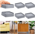 Bed Risers 1 inch, 2 inch, 3 inch, 4 inch Heavy Duty, Adjustable Furniture Riser for Table Desk Couch Sofa Chair Recliner Leg Frame Dorm, Stackable Bed Raisers Blocks (Grey 4 Pack, 1 inch)