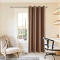ChrisDowa Blackout Curtains 108 Inches Long for Living Room, Grommet Thermal Insulated Room Darkening Curtains for Bedroom (1 Panel Set, Cappuccino, 52W x 108L)