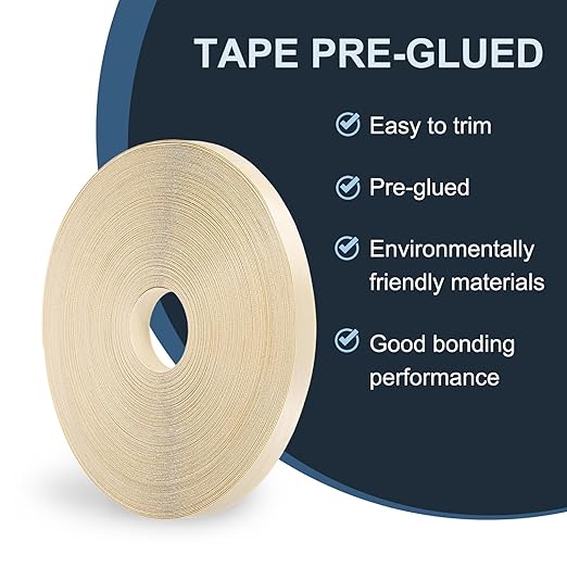 PATIKIL Birch Edge Banding, 1 Inch x 250 ft Wood Veneer Tape Pre-glued Flexible Plywood Edge Banding with Hot Melt Adhesive for Furniture Restoration