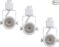 CLOUDY BAY 8W Dimmable LED Track Light Head,CRI90+ Day Light 5000K,Adjustable Tilt Angle Track Lighting Fixture,40° Angle for Accent Retail,White Finish,Halo Type- 3 Pack