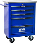 5 Drawer Rolling Tool Chest with Locker, 22.2" D Metal Movable Lockable Tool Cart Box Multi-Functional Hardware Storage Cabinet Box for Warehouse Basement Home Pantry Garage