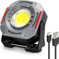 SUNPRO Magnetic Work Light Rechargeable, Portable FloodLight with Hook, Stepless Dimmable for Camping Car Repairing Emergency Job Site Lighting(1, Grey)