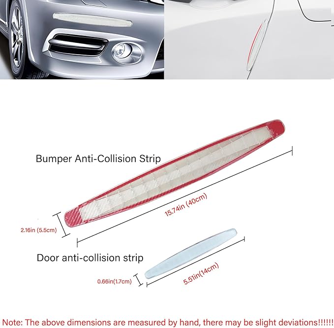 8 Packs Anti-Collision Patch Car Bumper Guard Strip Anti-Scratch Bumper Protector Trim Universal Rear Bumper Protector Car Door Edge Guards Car Side Door Edge Guards Protector (Clear)