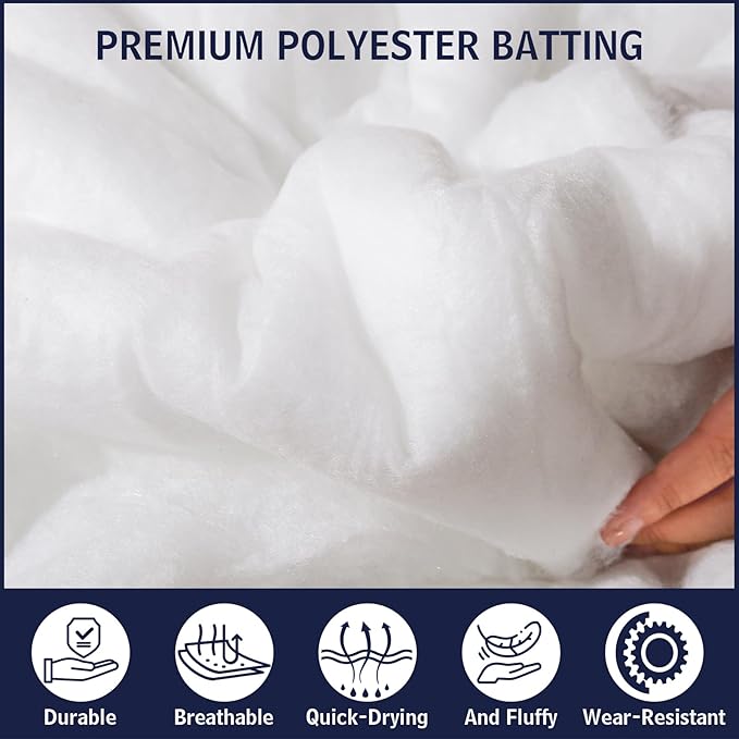 Dacron Polyester Cushions Wrap for Foam Padding, Batting for Upholstery,Quilt Batting by The Roll,200 GSM Upholstery Batting Medium Thick, Upholstery Batting, Cushions & DIY -36 inch * 5 Yards