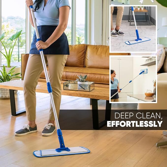 Bulk 18" Microfiber Wet Mop Pads Wholesale - Case Quantity (108 Count) | Use with Any Fastener Style Mop Frame | Machine Washable