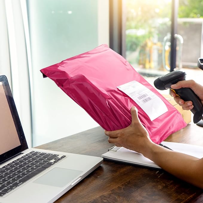 Metronic Pink Poly Mailers 14.5x19 Large Poly Mailers 500 Pack Self-Seal Shipping Bags, Packaging Bags, Shipping Envelopes, Packaging for Small Business, Boutique, Clothing