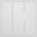 Repa Market 12x12 Inch Air Vent Cover/White Galvanized Steel Louvered Grill Cover with Mesh Screen/Wall or Ceiling Vent/Durable Flush Mount HVAC Register for Indoor and Outdoor Ventilation