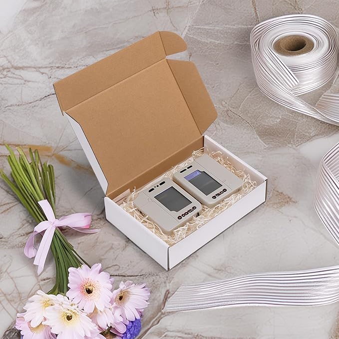 HORLIMER 40 Pack 9x6x2 Shipping Boxes, White Corrugated Cardboard Box for Mailing, Packaging, Small Business