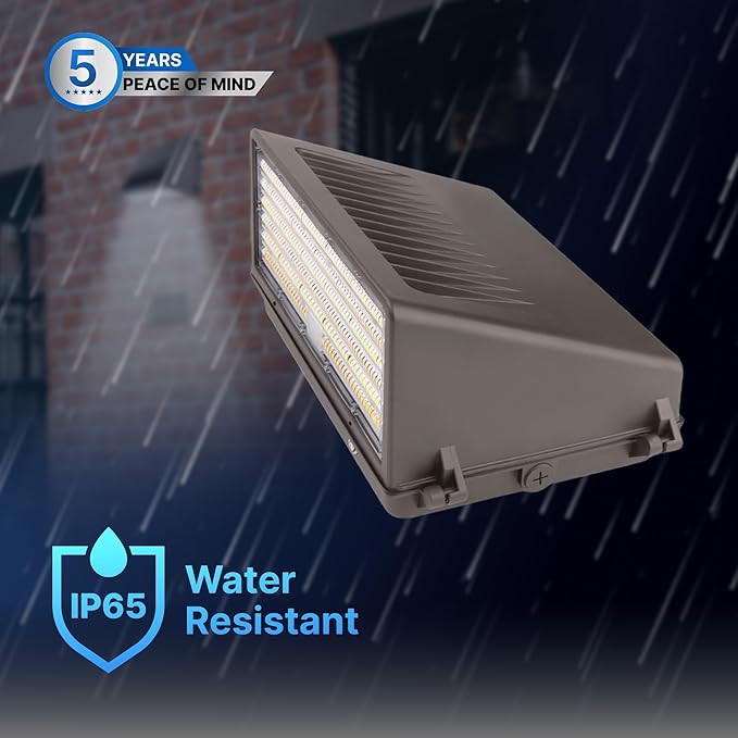 Konlite - 63W/45W/30W Full-Cutoff LED Wall Pack Lights, Selectable Wattage & CCT (5000K/4000K/3000K), LED Wall Light, Energy Efficient, Durable, Outdoor Commercial Wall Pack Light, 9797LM