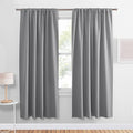 PONY DANCE Curtains for Living Room - Window Covering Curtains and Drapes Modern Design Drapes Energy Efficient for Bedroom Home, 42" W x 72" L, Silver Grey, Set of 2
