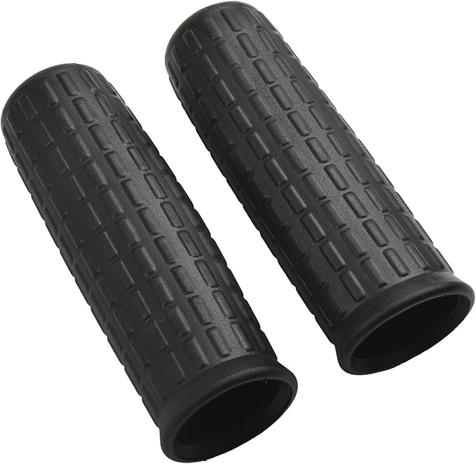2Pcs Wheelbarrow Handle Covers 12-32mm Rubber Grip Sleeves Non Slip Garden Cart Handles Shock Absorption Black(114 x 12mm)
