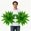 Artificial Agave Faux Agave Fake Greenery 18In Outdoor Artificial Plant Fake Plant for Indoor Home Decoration Plastic Plant Outdoor Decoration Front Porch Decor Simulation Tree 2Pack(Green)