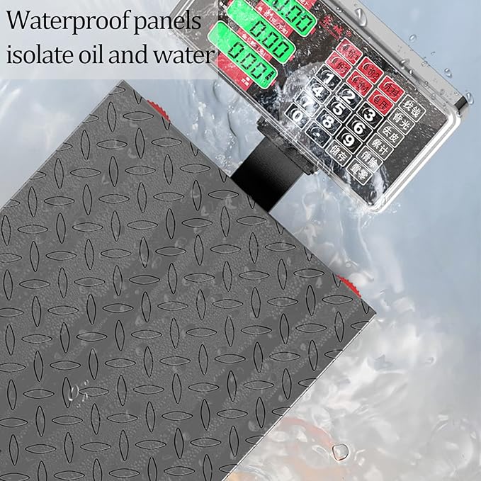 660 lb Commercial Platform Scale with LB/KG Industrial Floor Scale Stainless Steel High-Definition LCD Display,Digital Heavy Duty Luggage Package Price Computing Postal Shipping