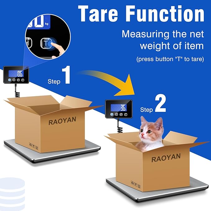Shipping Scale, 660 lb / 1 oz High Accuracy Digital Scale for Packages with Hold, Tare Function, Postal Scale for Small Business, Luggage, Home Use (Battery & Charging Cable Include)