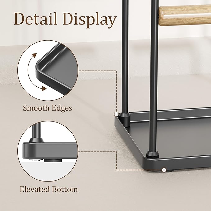 Jewelry Tower Necklace Holder Organizer – 3-Tier Jewelry Display Rack with Storage Tray – Holds 22 Pairs of Earrings, Bracelets, Rings, Necklaces – Gift for Girls & Women, Black