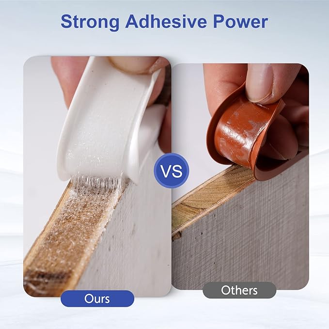 U-Shape Edge Banding, 16.4ft TPE Self Adhesive Veneer Edging Trim Flexible Corner Edge Protector, Furniture Edge Strip for Countertop Table Cabinet Shelve Restoration (9mm, White)
