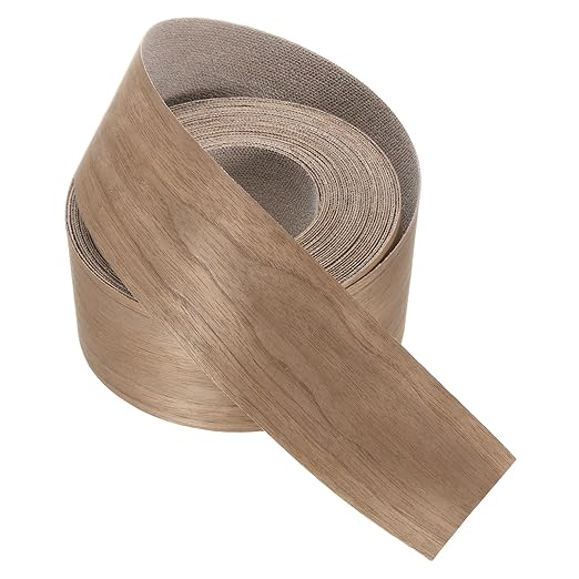 PATIKIL Walnut Edge Banding, 3 in x 49.2 ft Wood Veneer Tape, Pre-glued Flexible
